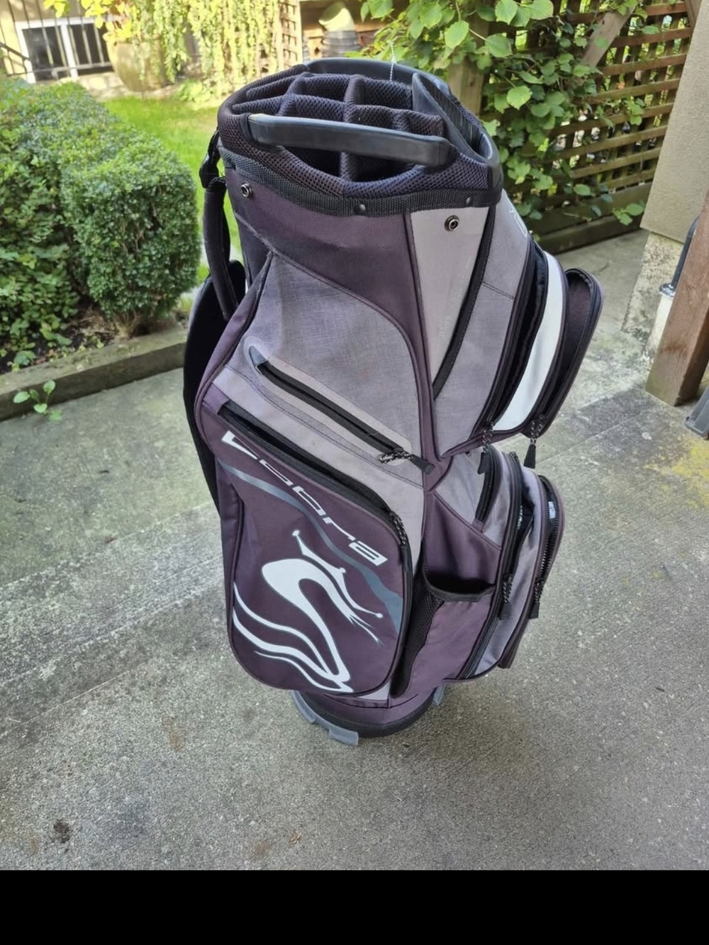 Cobra 13 club slots golf bag with shoulder straps